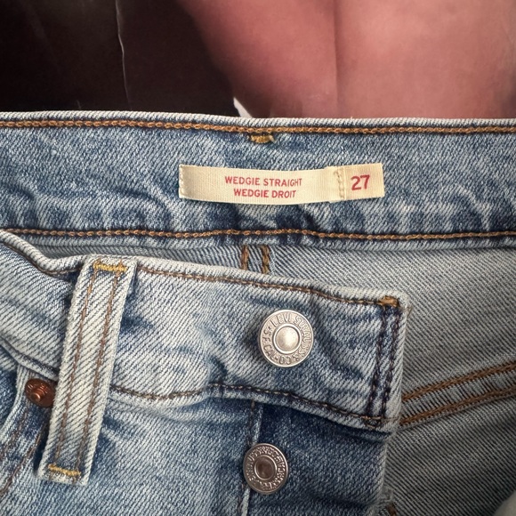 Levi's Light Blue Distressed High Rise Jeans - Picture 3 of 8